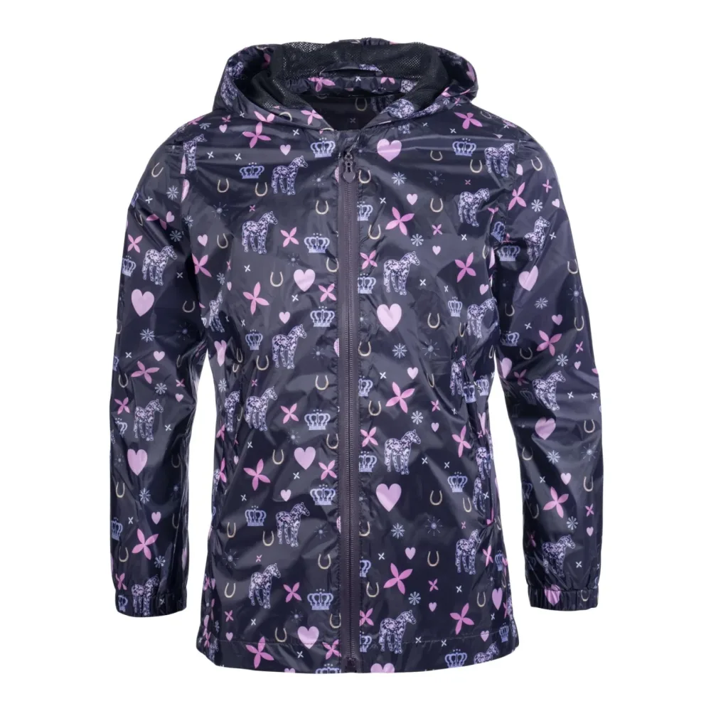 HKM Kinder Regenjacke Lola - Dunkellila -  Grösse Bekleidung Kinder: 98/104