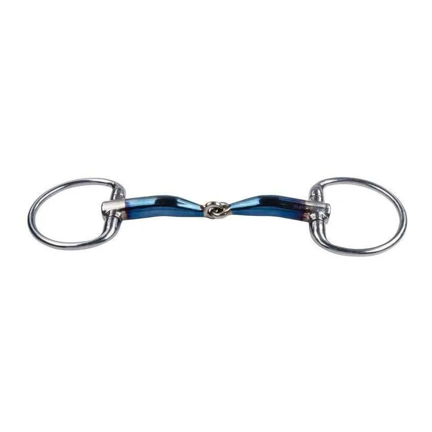 Trust Olivenkopftrense Sweet Iron einf. gebr. - Silber/Blau -  Gebisslängegrösse: 11.5 cm