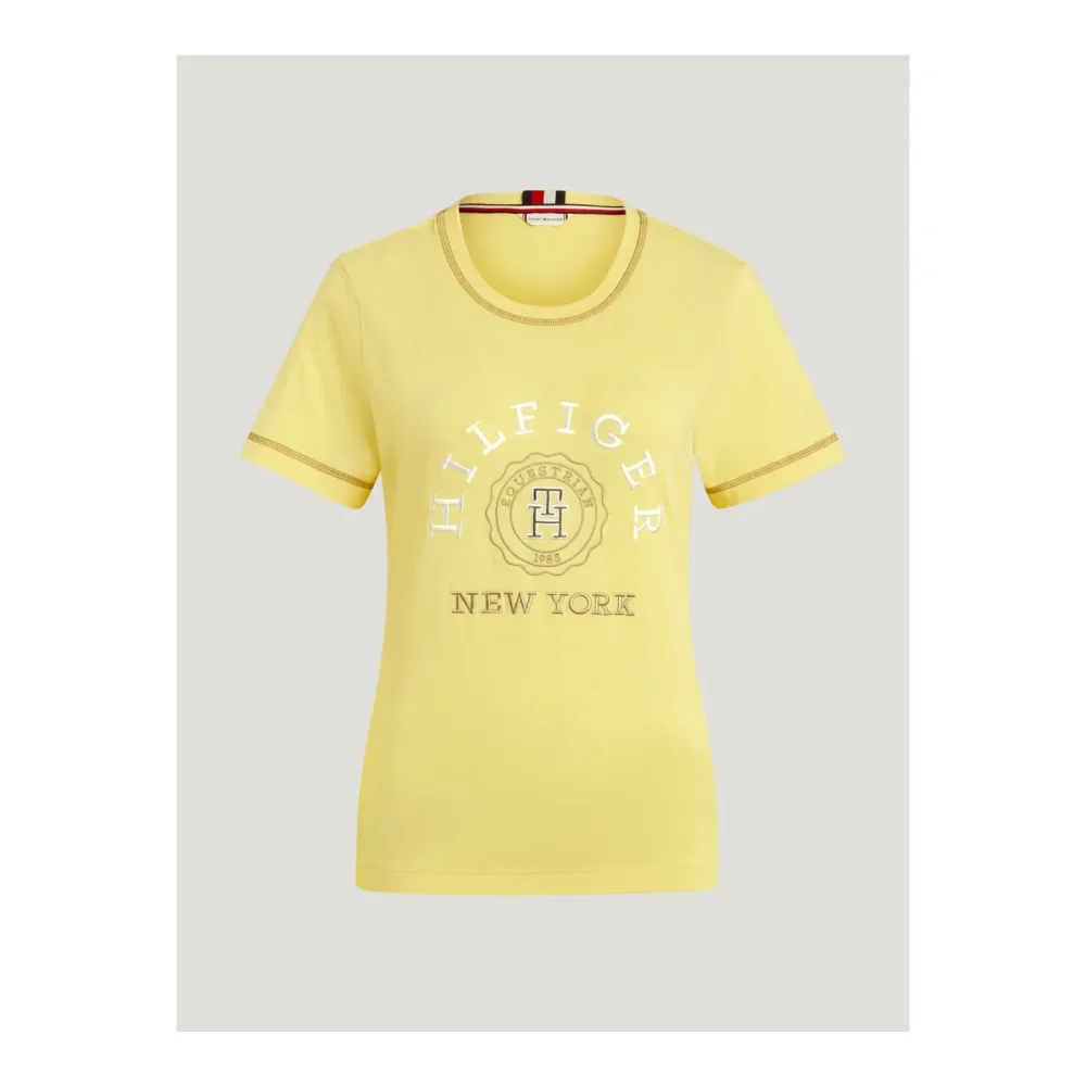 Tommy Hilfiger Equestrian T-Shirt Newport Damen - Citronella -  Grösse Bekleidung Damen: L