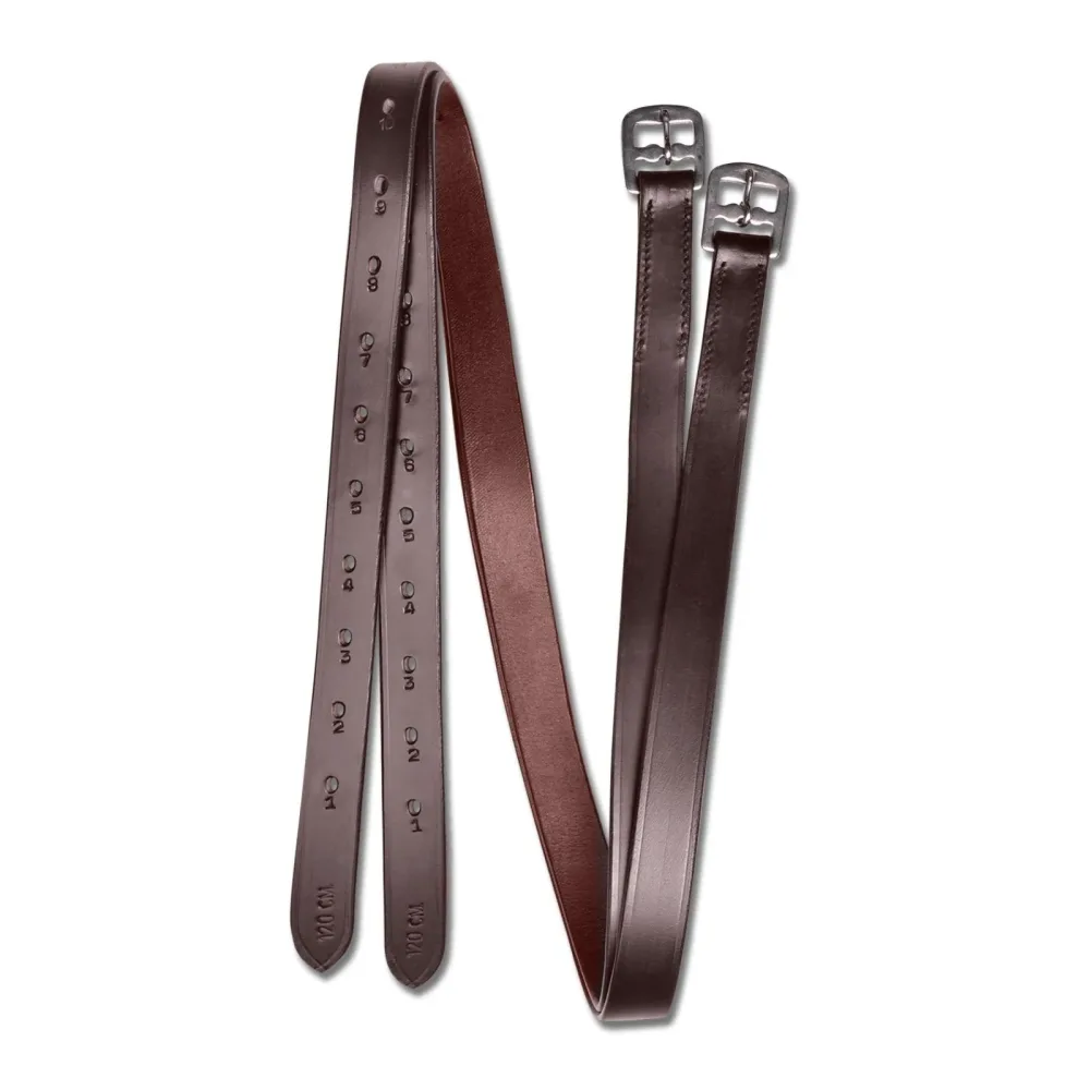 Star Steigbügelriemen Leder 2.2 cm - Braun -  Farbe: Braun, Länge: 120 cm