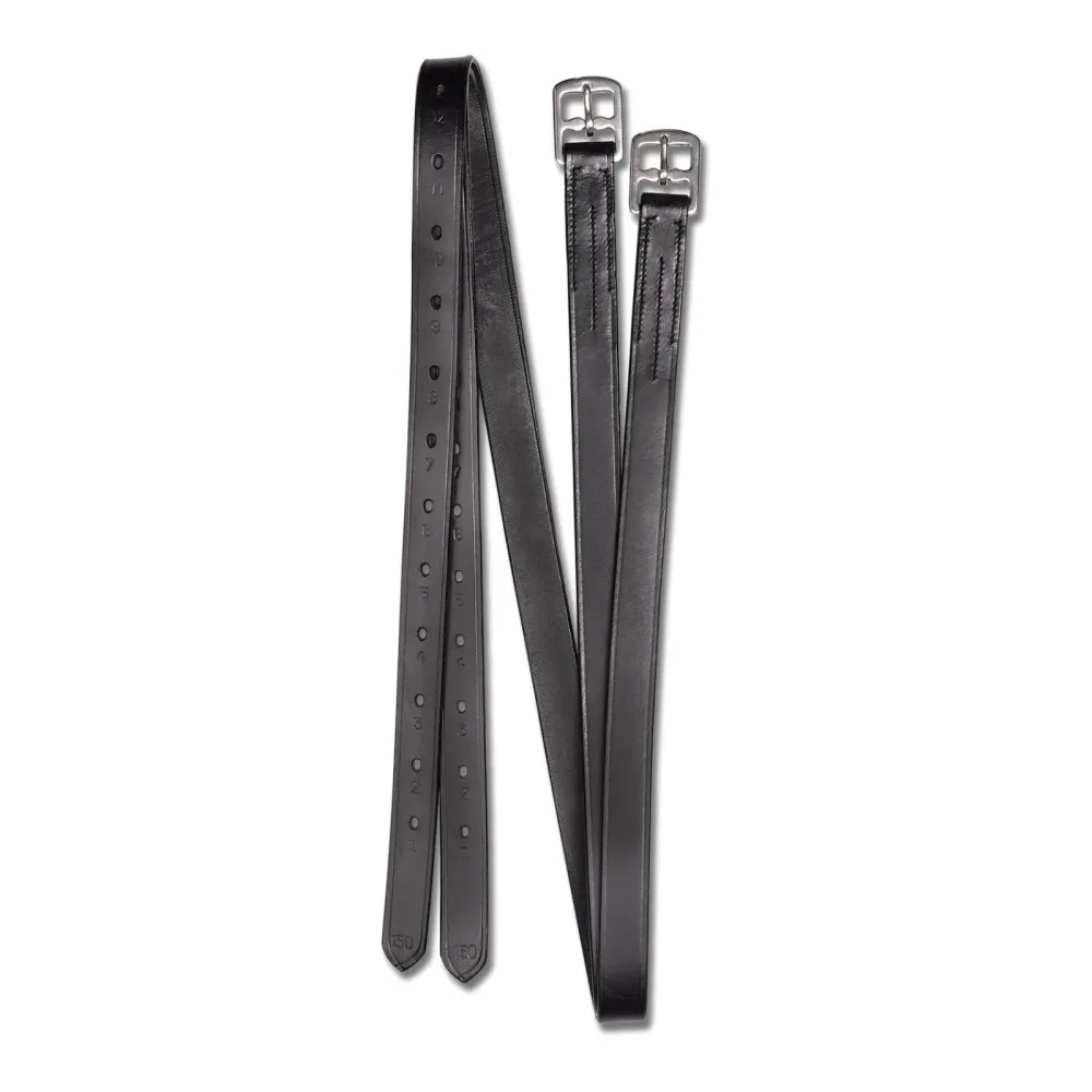 Steigbügelriemen Leder X-Line - Schwarz -  Farbe: Schwarz, Länge: 120 cm