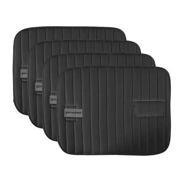 Waldhausen Bandagierkissen mit Klett 4er Set - schwarz Farbe: Schwarz, Grösse: One Size