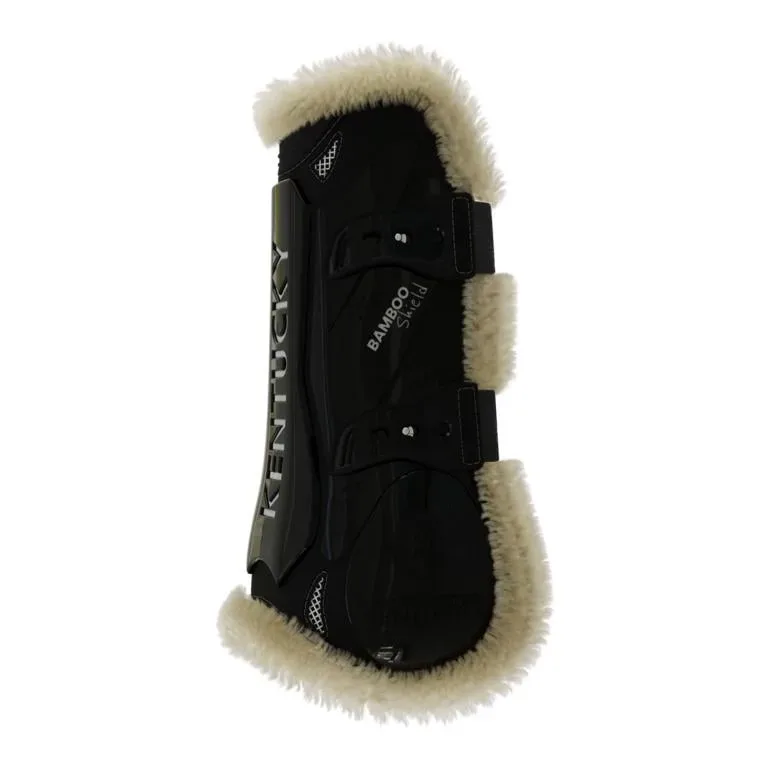 Kentucky Gamaschen Vegan Lamfell Bamboo Elastik - schwarz Grösse: M