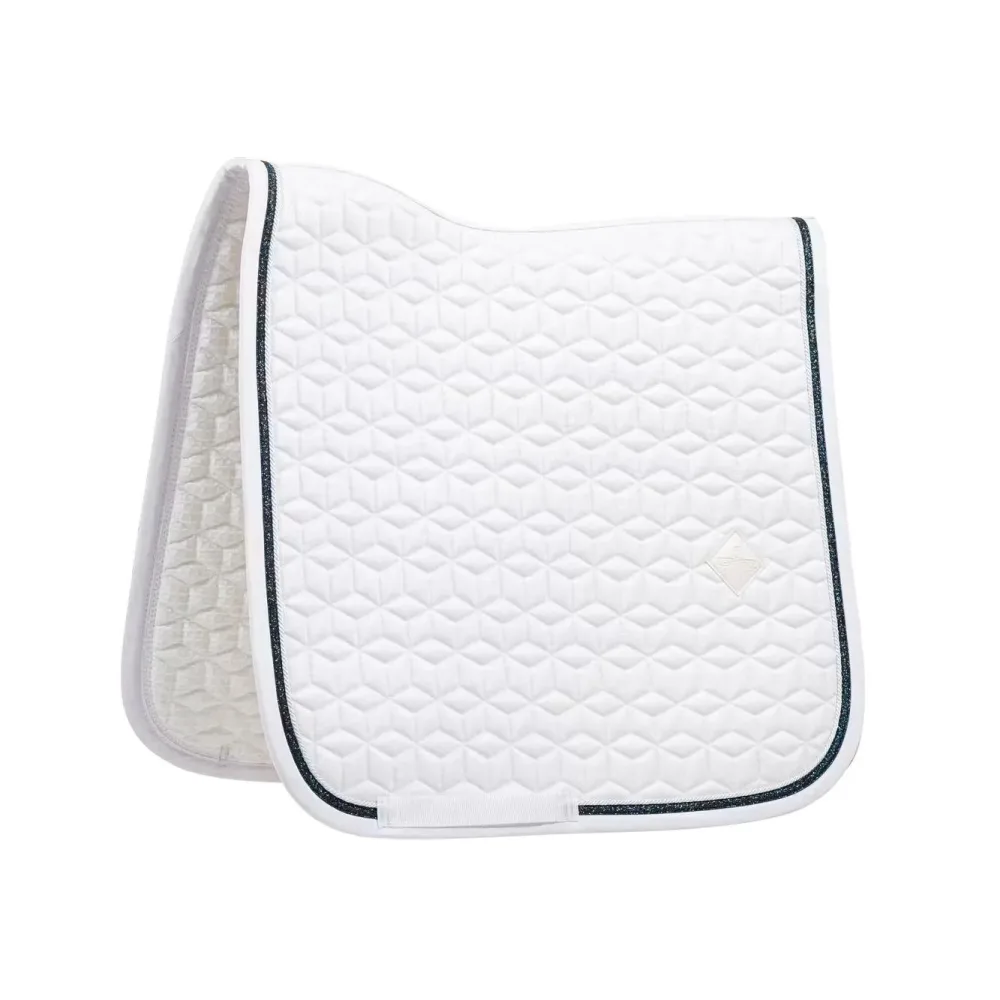Kentucky Schabracke glitter rope dressage - Weiss/Schwarz -  Grösse: One Size, Farbe: Weiss/Schwarz
