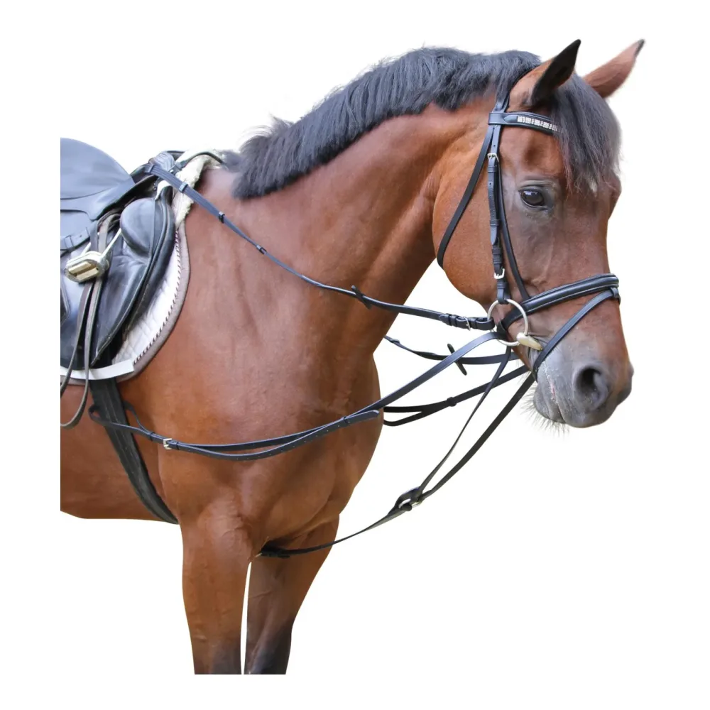 Kerbl Dreieckzügel - Schwarz -  Grösse Zaum: Pony