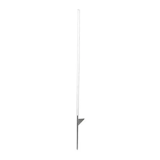 AKO Kunststoffpfahl - mit Tritt - 10 Stück - Weiss -  Höhe: 158 cm