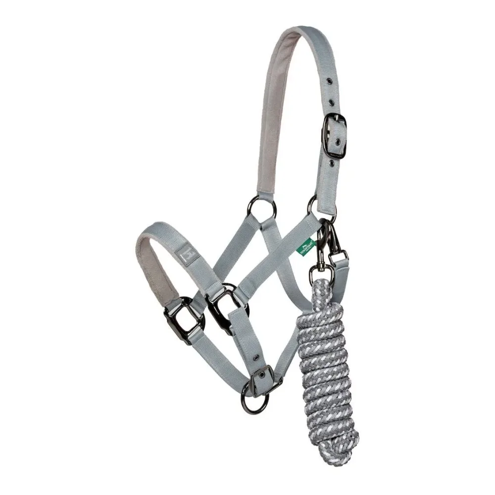 Horseware Halfter und Führstrick Newmarket - Witney Charcoal -  Grösse Halfter: Pony, Farbe: Witney Charcoal