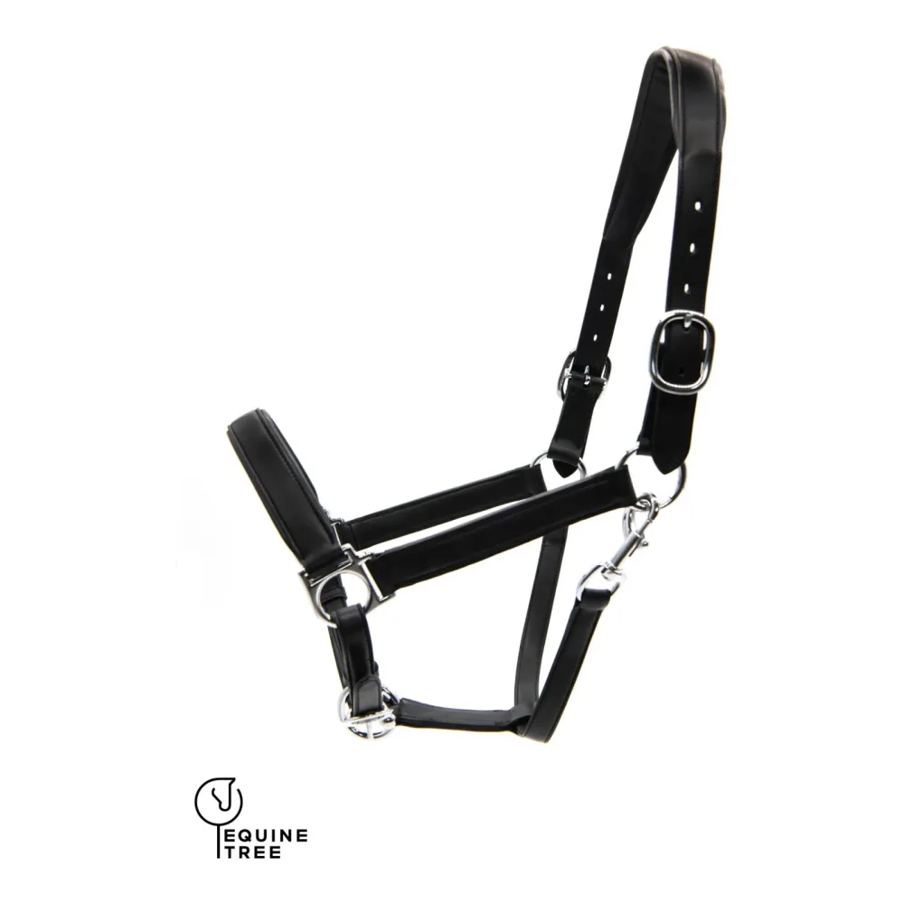 EquineTree Halfter Mela Anatomical - schwarz/silber Grösse: Full