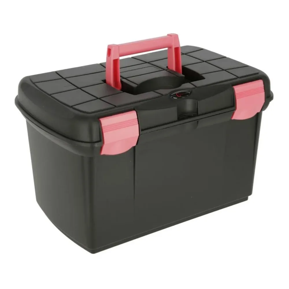 Kerbl Putzbox Arrezzo - schwarz/fuchsia Farbe: Schwarz/Fuchsia, Grösse: One Size