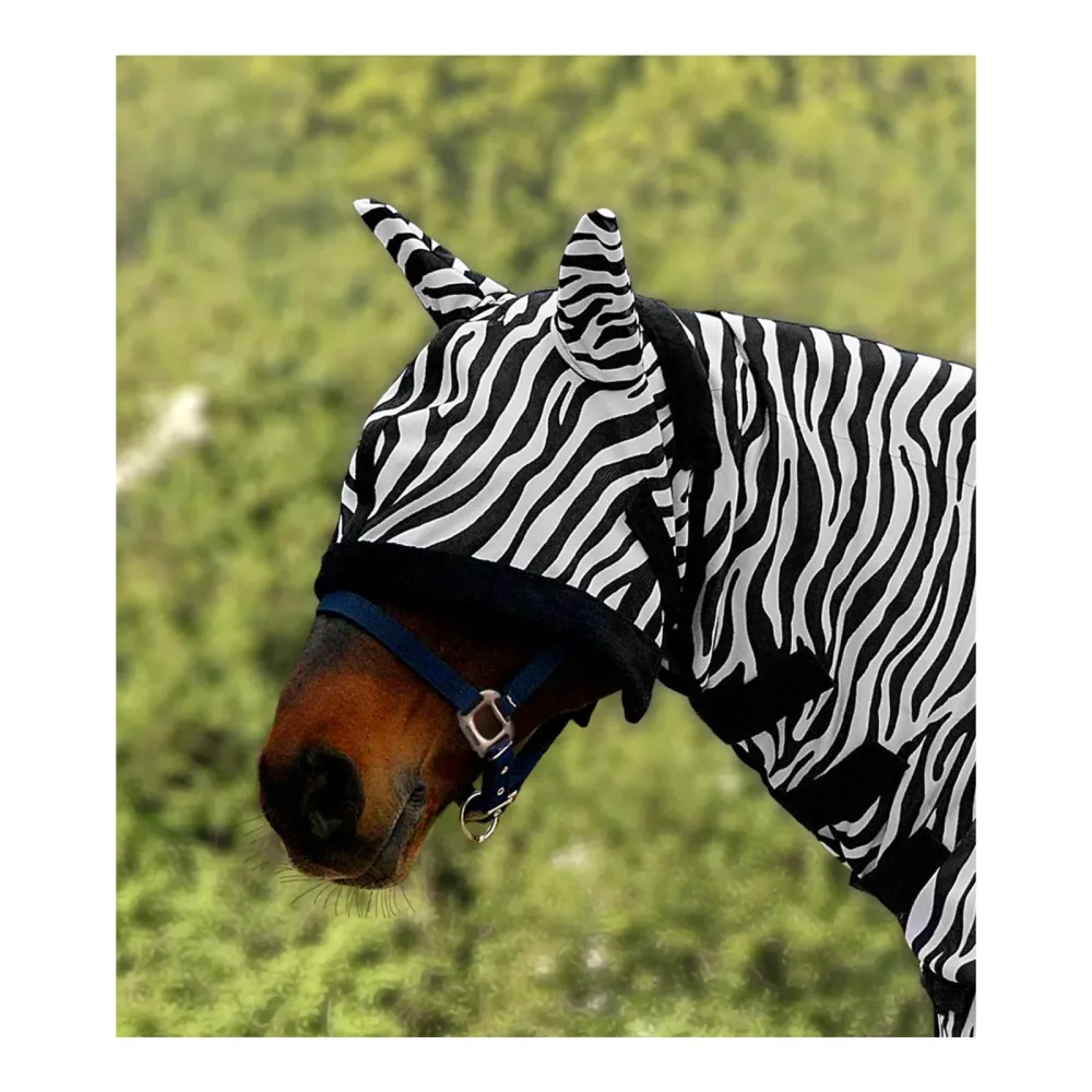 Waldhausen Fliegenmaske Zebra Grösse Halfter: Pony, Farbe: Zebra