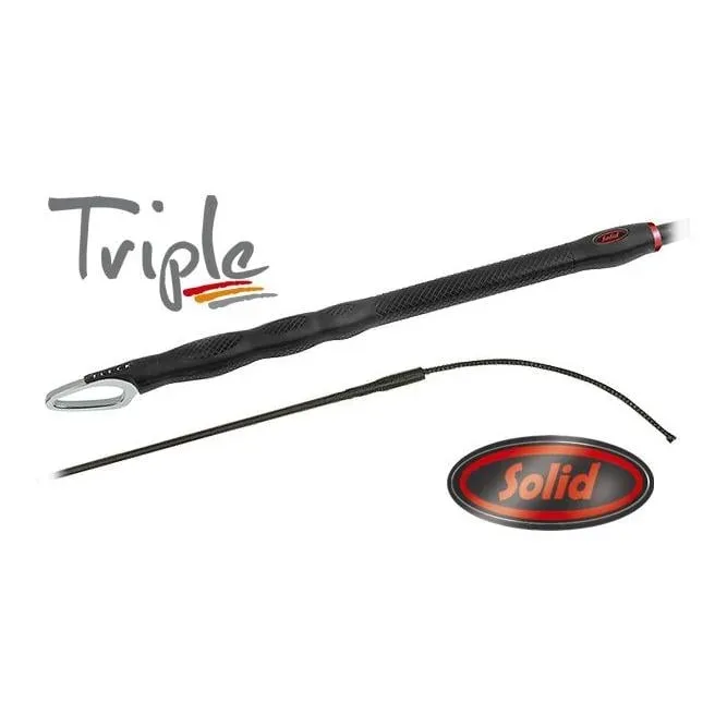 Fleck Dressurgerte Triple Solid/ Nylongespinst fest mit TripleBalance-Griff - Schwarz -