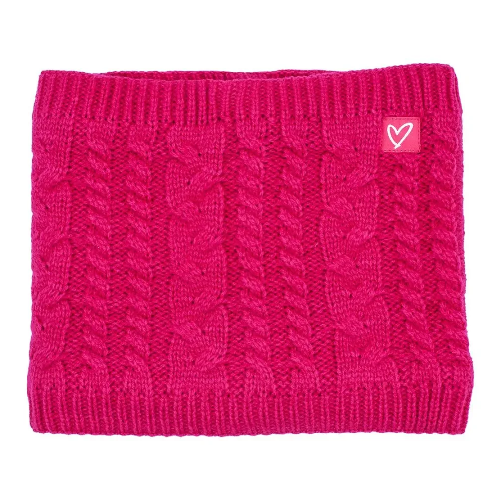 Soulhorse Gestrickter Loop mit Knotenmuster - Perfect Pink -  Farbe: Perfect Pink, Grösse: One Size