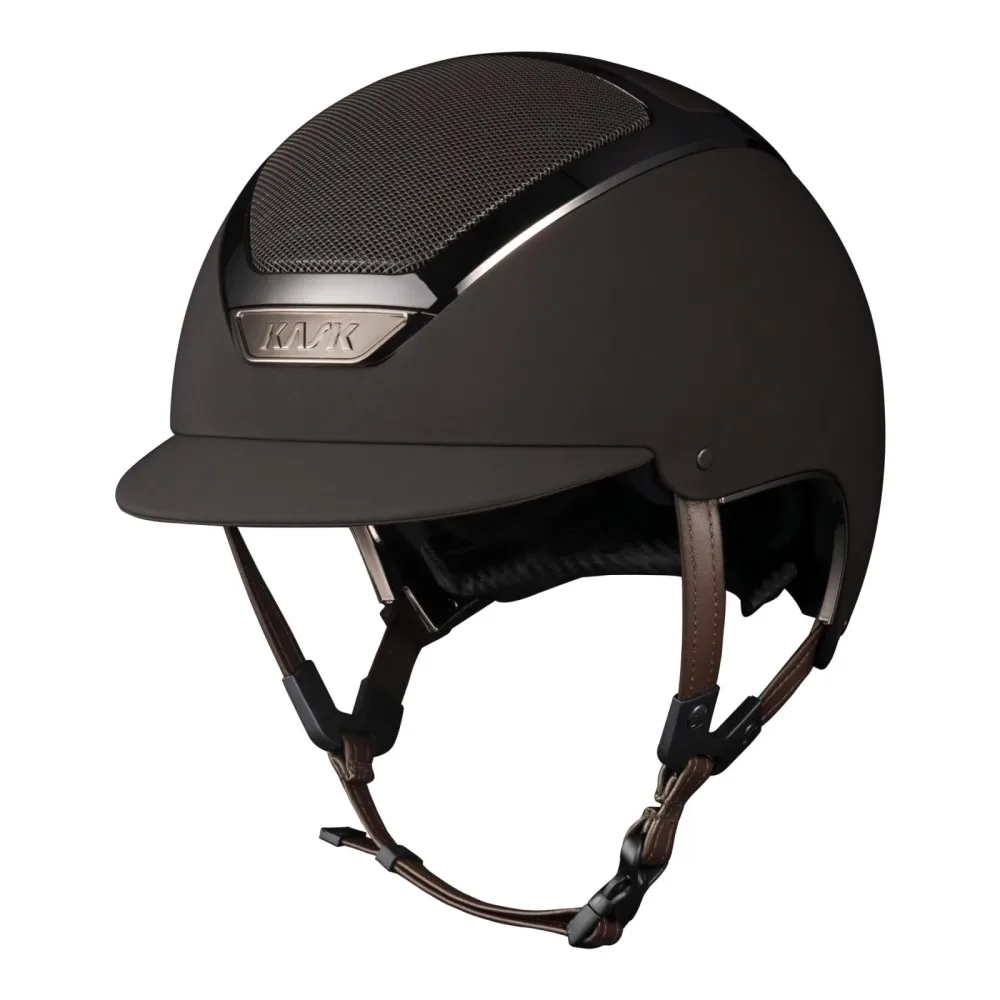 KASK Reithelm Dogma Chrome - Brown -  Farbe: Brown, Grösse Reithelm: 55