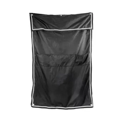 Kentucky Boxenwandvorhang wasserdicht classic mit Taschen - Schwarz -  Farbe: Schwarz, Grösse: 135x200cm