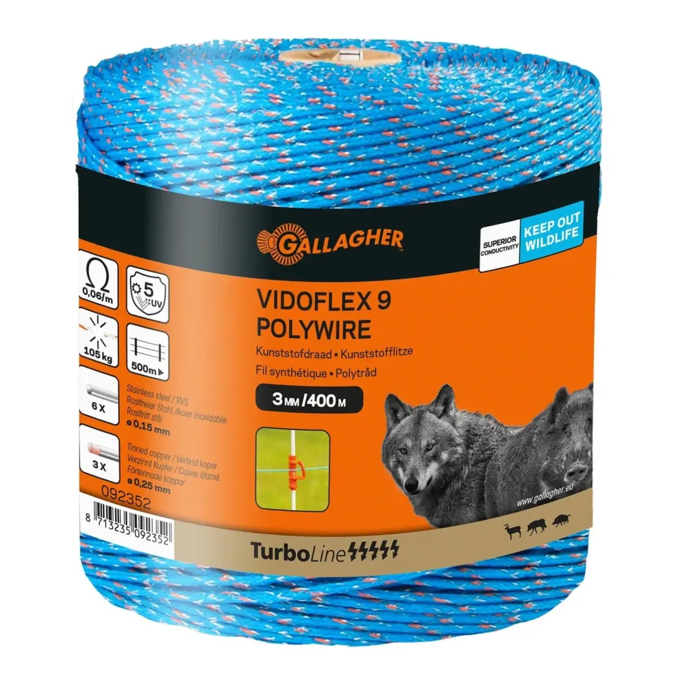 Gallagher Vidoflex 9 TurboLine, geflochten - Glacier-deepsea -