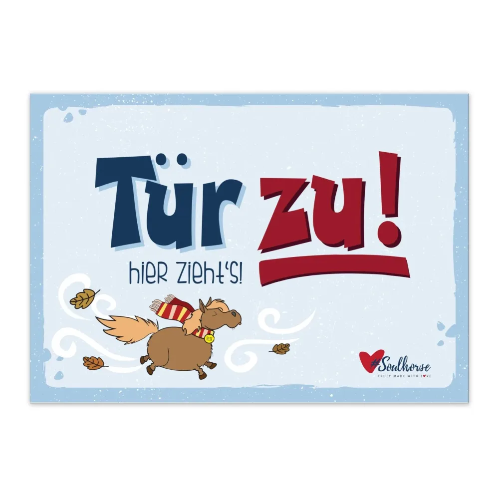 Soulhorse “Tür zu” Stallschild - Glacier-deepsea -