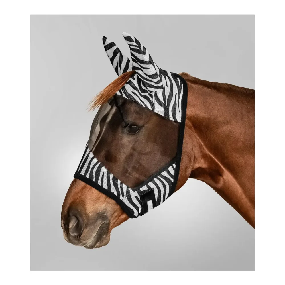 Waldhausen Fliegenmaske Zebra - Schwarz/Weiss -  Grösse: Pony