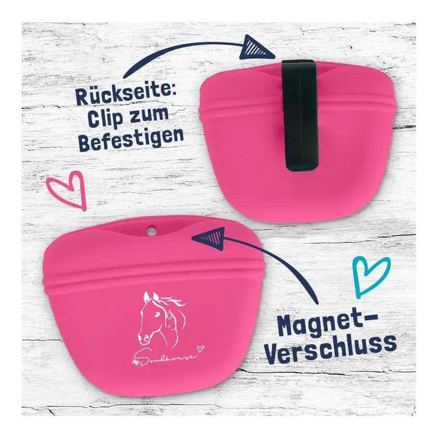 Soulhorse Leckerlibeutel aus Silikon - Pink -  Grösse: 1 Stk, Farbe: Pink