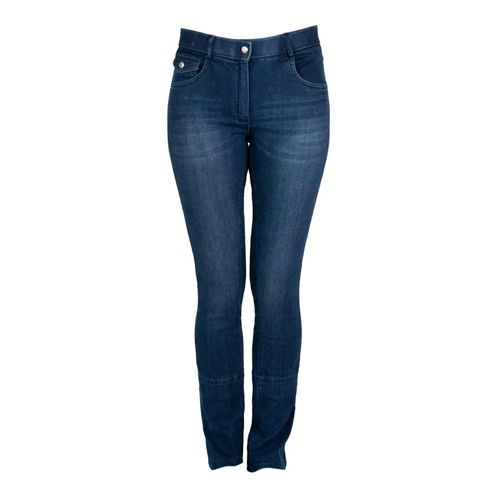 Marengo Jodhpur-Reithose Jeans Fullgrip - Mid Blue Denim -  Grösse: XS