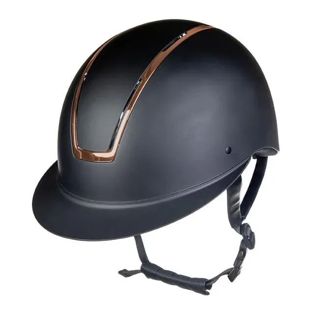 HKM Reithelm Lady Shield - Schwarz/Rosegold -  Reithelmgrössen: 58-61, Farbe: Schwarz/Rosegold