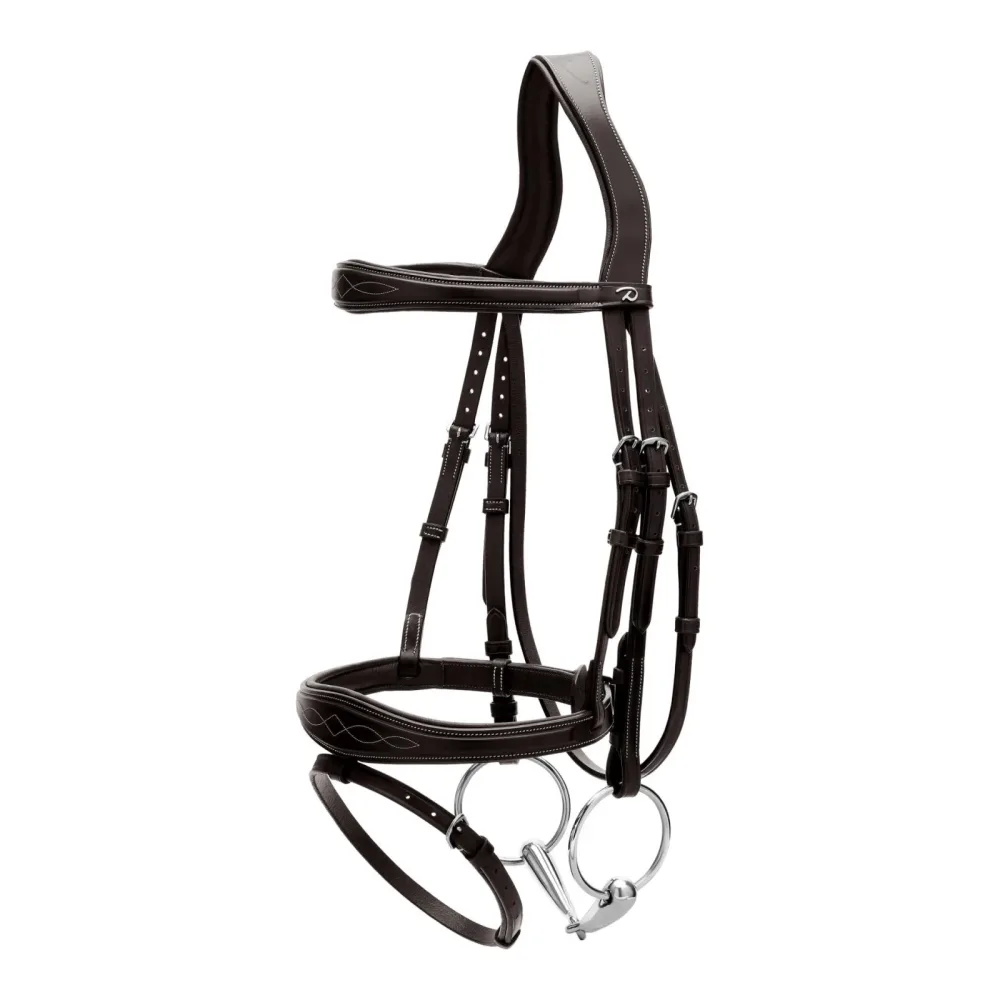 Dy'on Anatomische Trense mit kombiniertem Reithalfter US - Black -  Grösse: Pony, Farbe: Black
