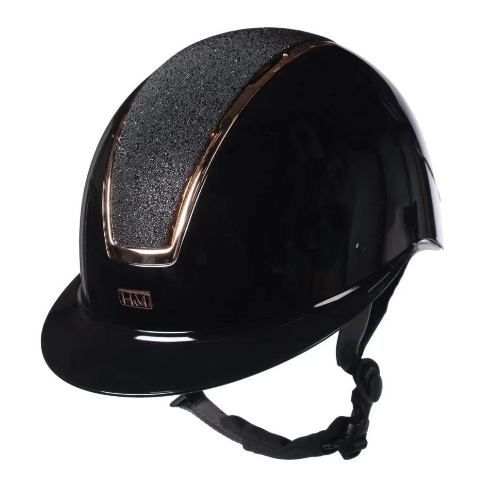 HKM Reithelm Lady Shield Brillant - Schwarz/Rosegold -  Reithelmgrössen: 58-60