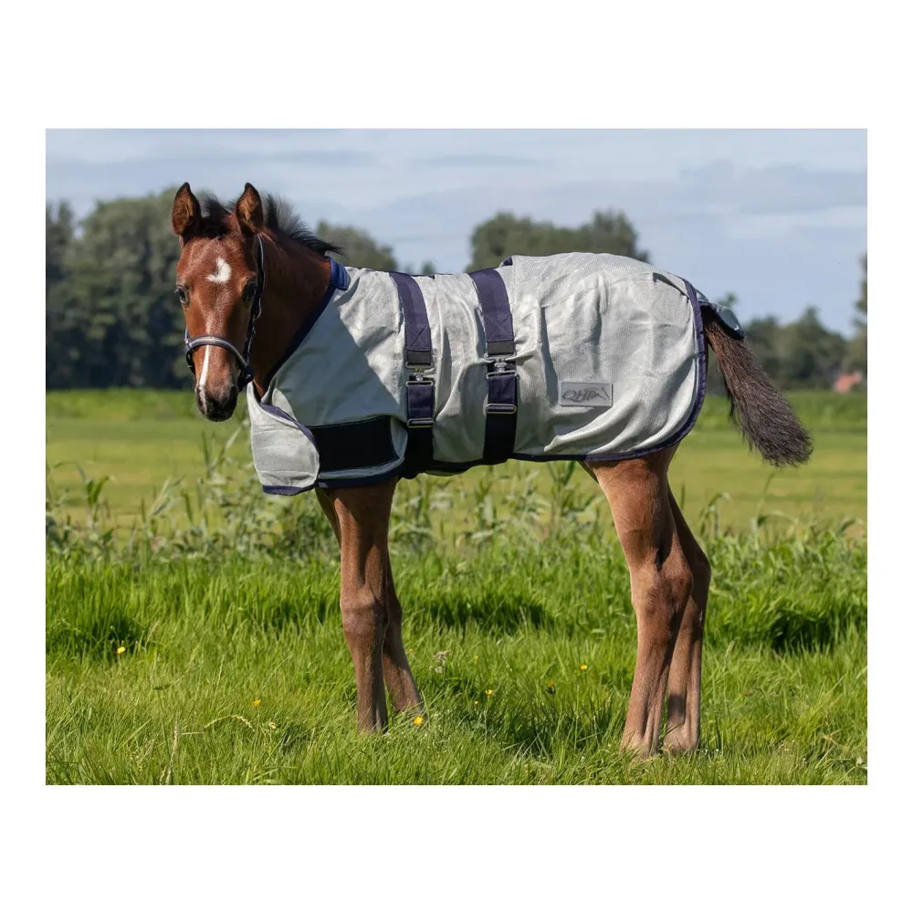 QHP Fohlenfliegendecke - Grau -  Grösse: 95cm