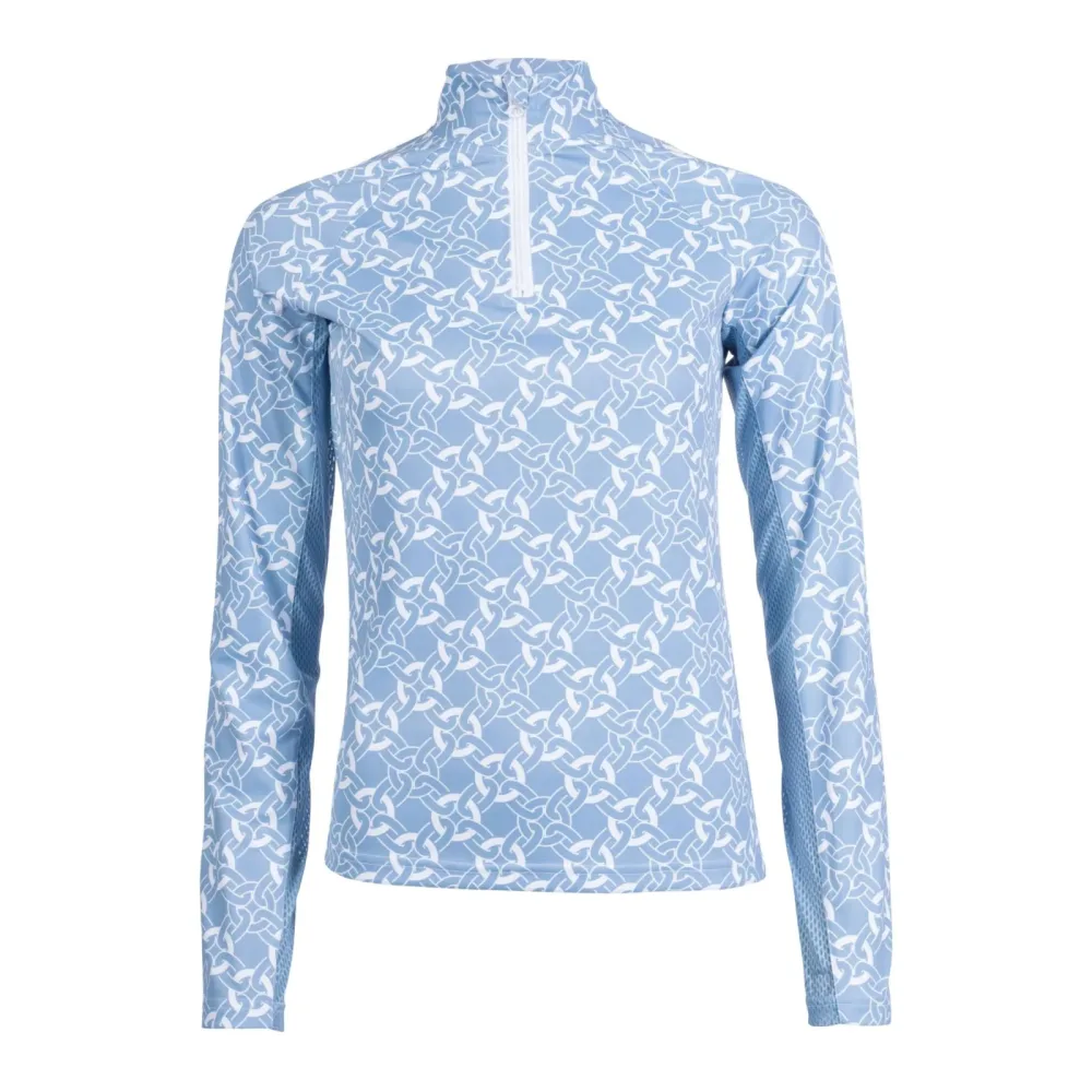 HKM Funktionsshirt Minimal Damen - Rauchblau/Weiss -  Grösse Bekleidung Damen: XS