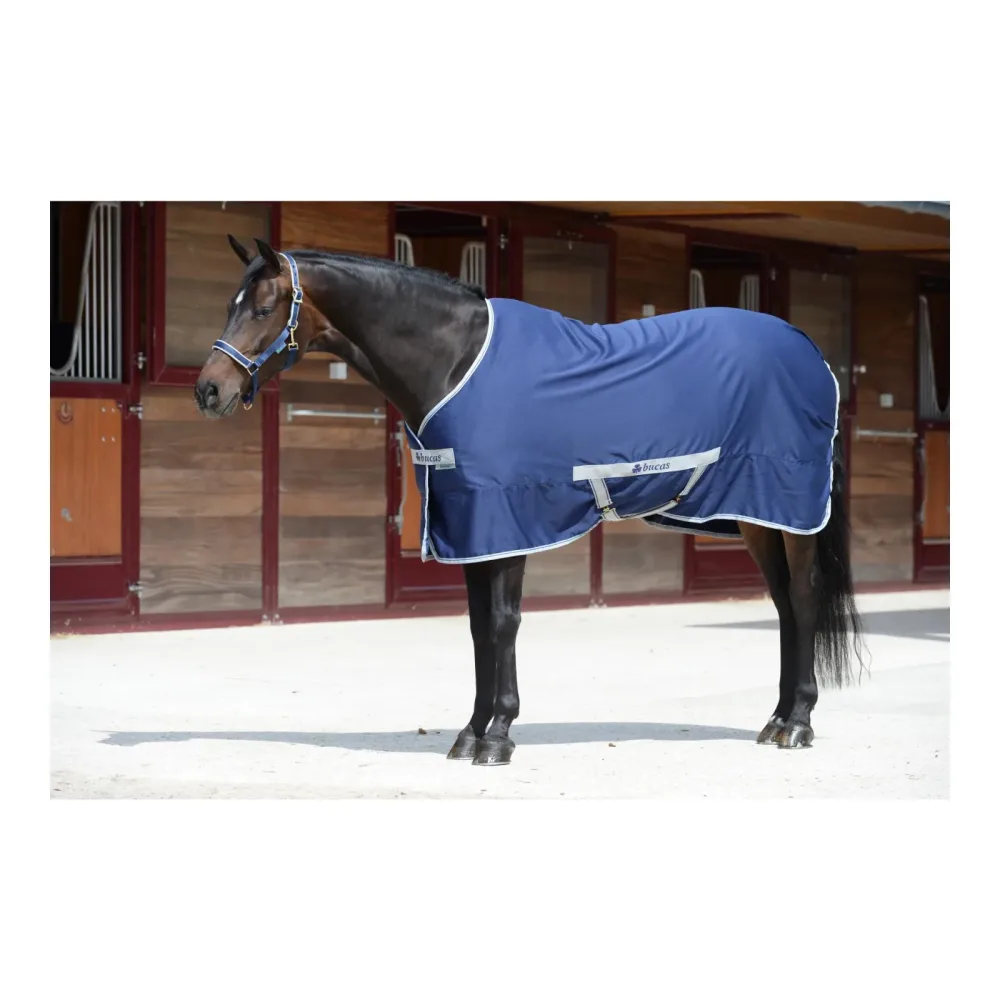 Bucas Stalldecke Freedom Twill Sheet 0g - navy/silber Farbe: Navy/Silber, Grösse Pferdedecken: 145 cm