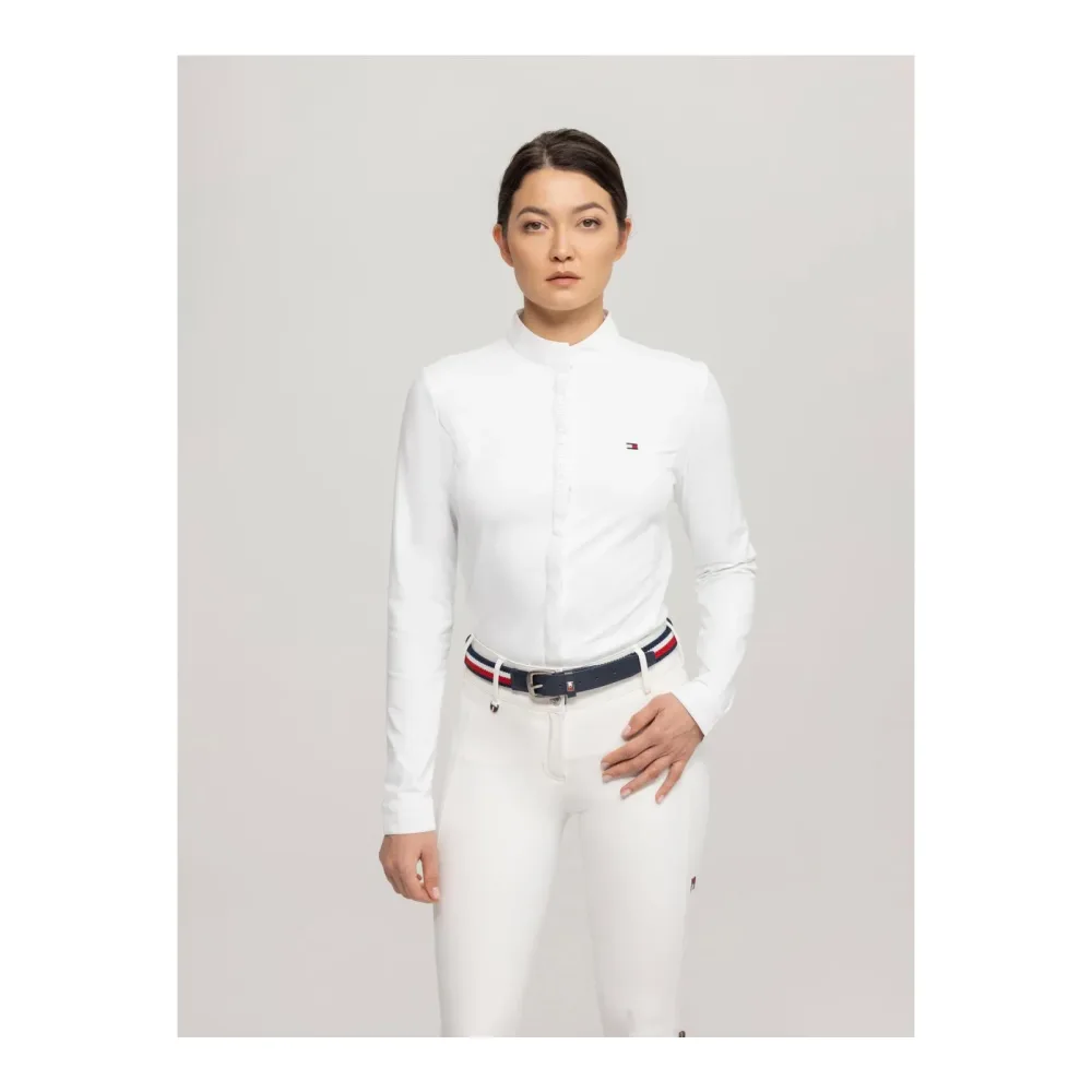 Tommy Hilfiger Equestrian Turniershirt Charlotte Damen - Optic White -  Grösse Bekleidung Damen: XL