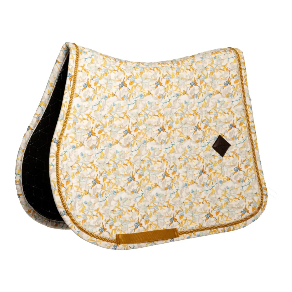 Kentucky Samtstoff Schabracke mit Prints - Brown/White -  Grösse: Pony, Farbe: Brown/White