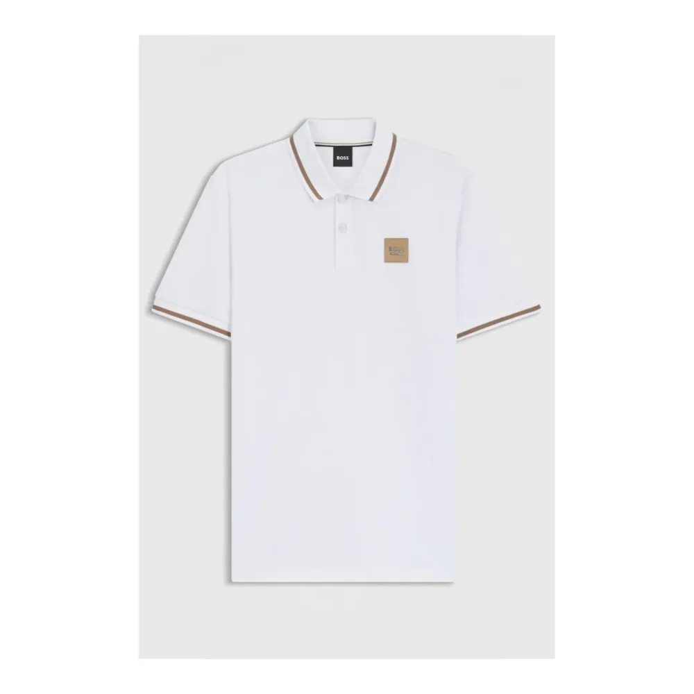 BOSS Equestrian Poloshirt Pam Patch Herren - White -  Farbe: White, Grösse: S