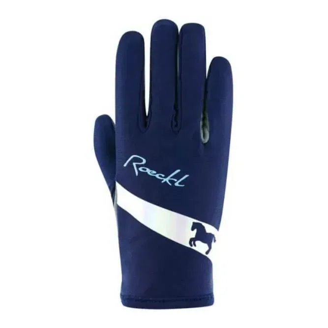 Roeckl Reithandschuh Kapriole Kinder - Dunkelblau -  Grösse Handschuhe: 5, Farbe: Dunkelblau