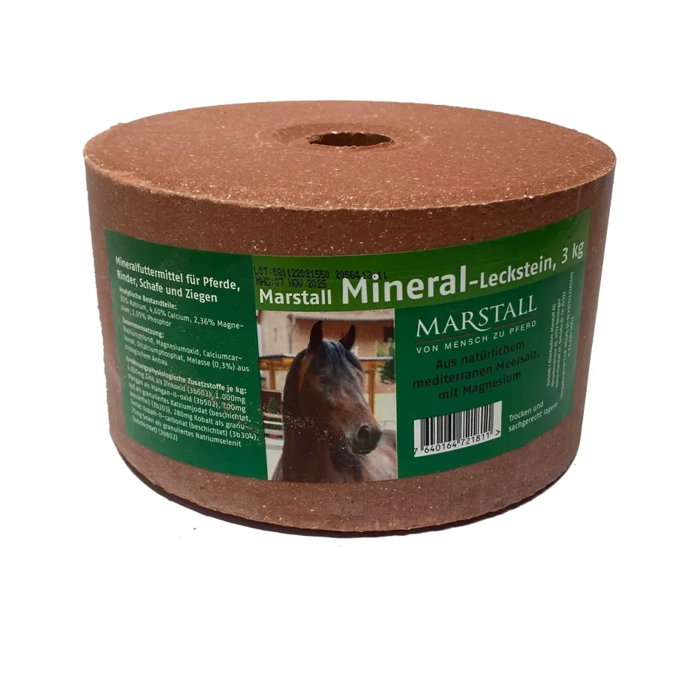 Marstall Mineral-Leckstein (rund) - Braun -