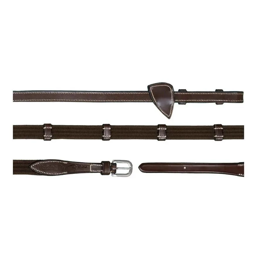 Dy'on Gurtzügel mit 9 Lederschlaufen Working Collection - braun Farbe: Braun, Grösse Zaum: Cob