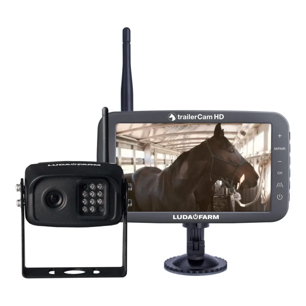 LudaFarm TrailerCam HD Profi Kamerasystem für Pferdeanhänger - Schwarz -
