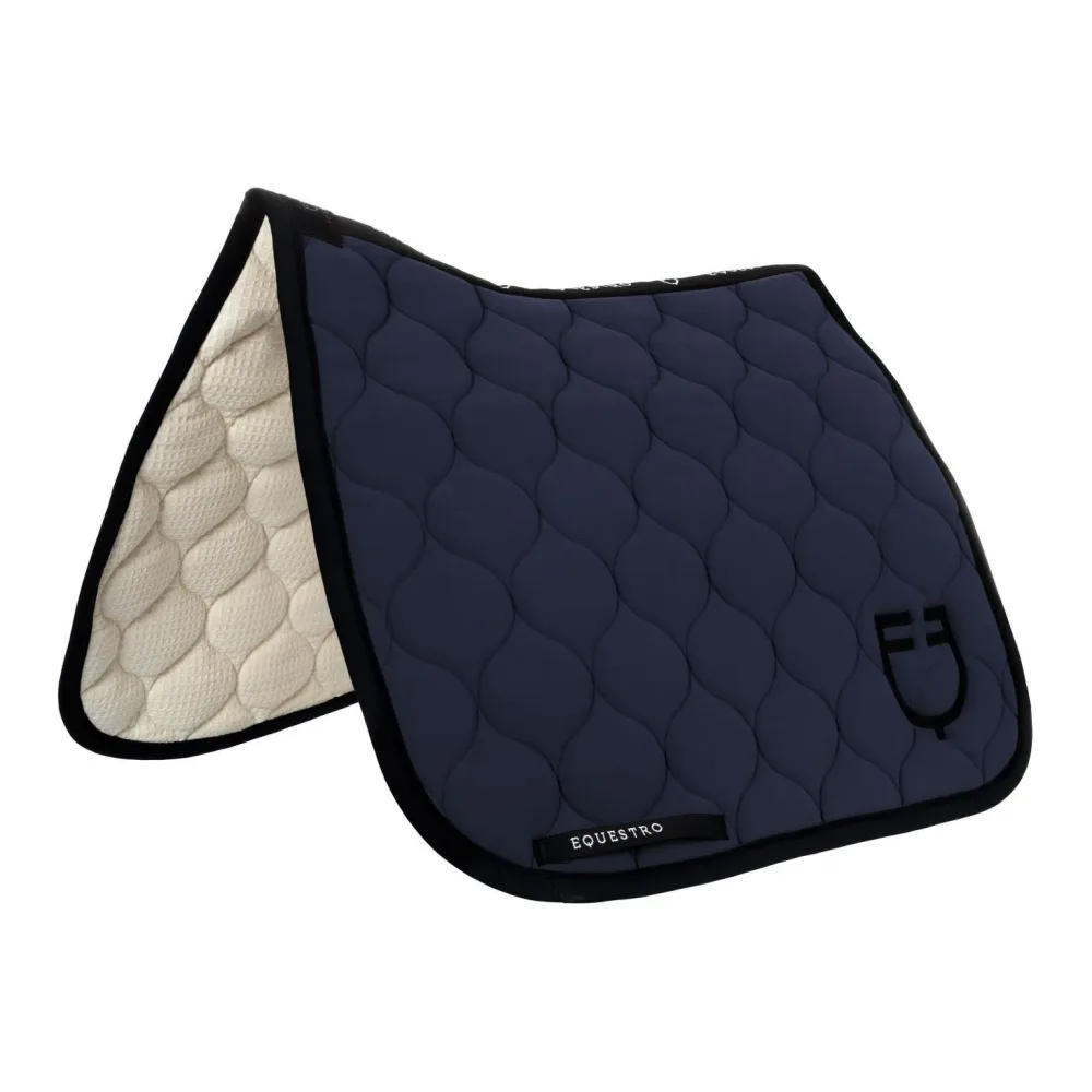 Equestro Dressurschabracke Onion mit Umrandung - Navy -  Grösse: Full, Farbe: Navy