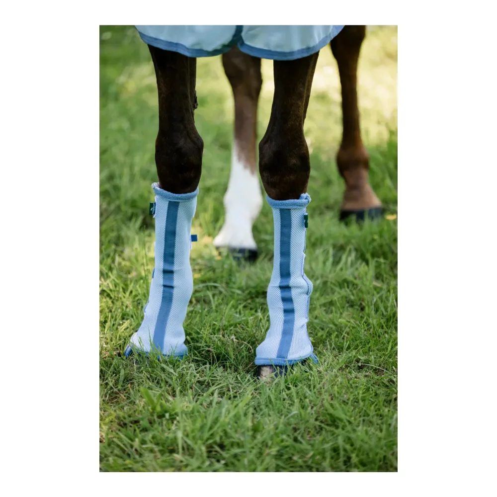 Horseware Fliegengamaschen - set of 2 - Heather Blue/Blue & Silver -  Grösse Pferd: VS