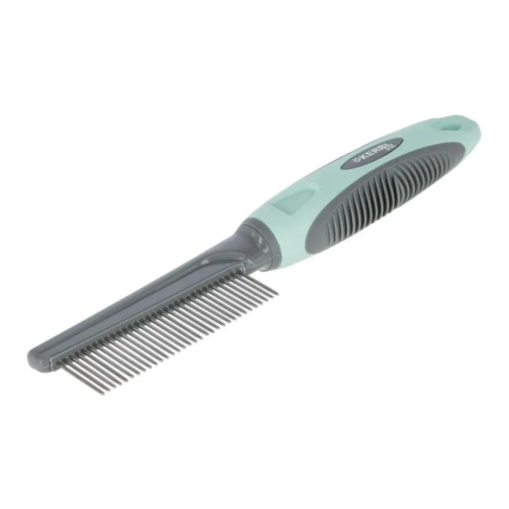 Kerbl Pet Fellkamm - Mint/Grau -  Grösse: fein/grob