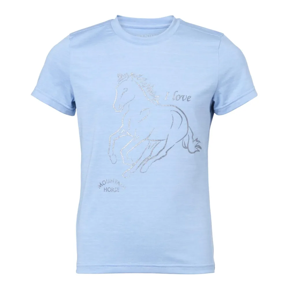 Mountain Horse T-shirt Lovely Jr - Blue -  Grösse Bekleidung Kinder: 130