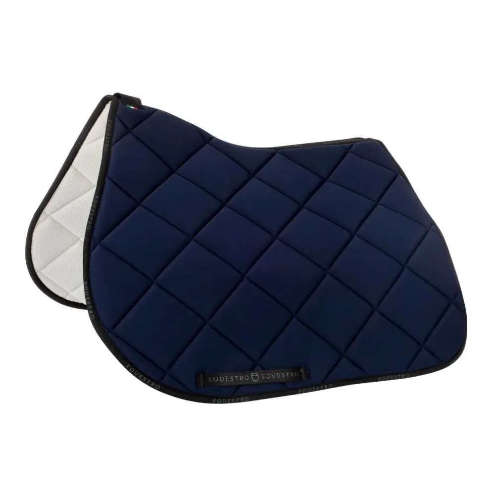 Equestro Springschabracke GP mit Umrandung ohne Logo - Navy/Schwarz -  Farbe: Navy/Schwarz, Grösse Schabracken: Pony