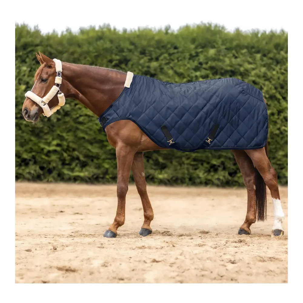 Waldhausen Führmaschinendecke Exclusive 50g - Nachtblau -  Farbe: Nachtblau, Grösse Pferdedecke: 145 cm