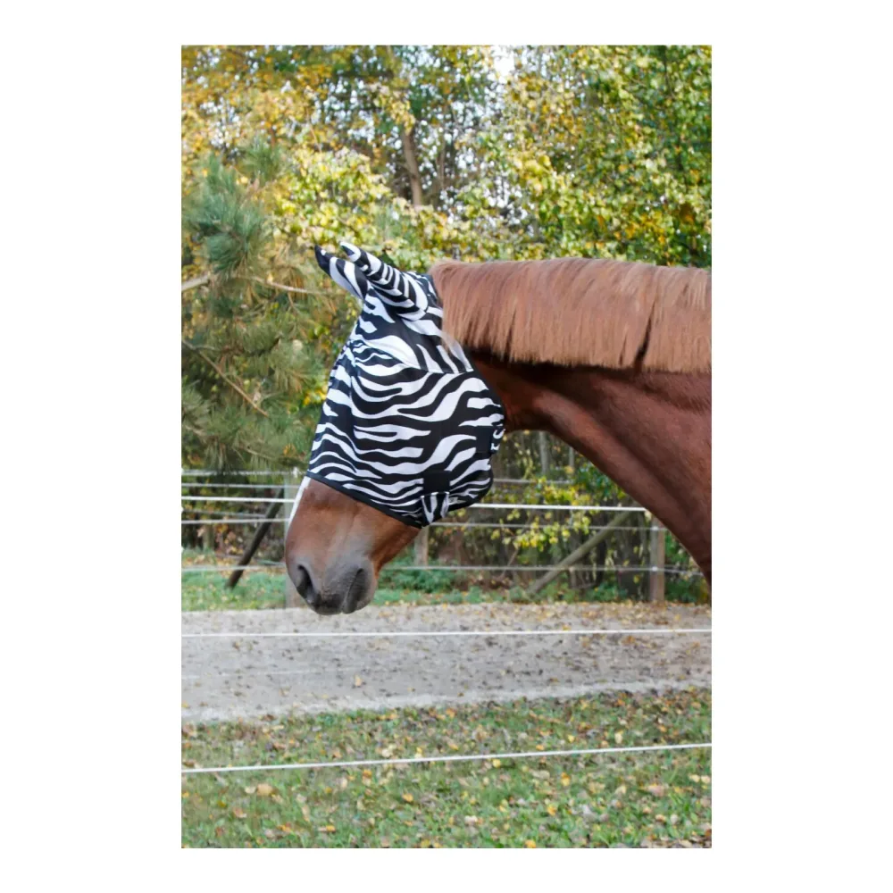 Kerbl Fliegenschutzmaske Zebra - Schwarz/Weiss -  Grösse Halfter: Cob