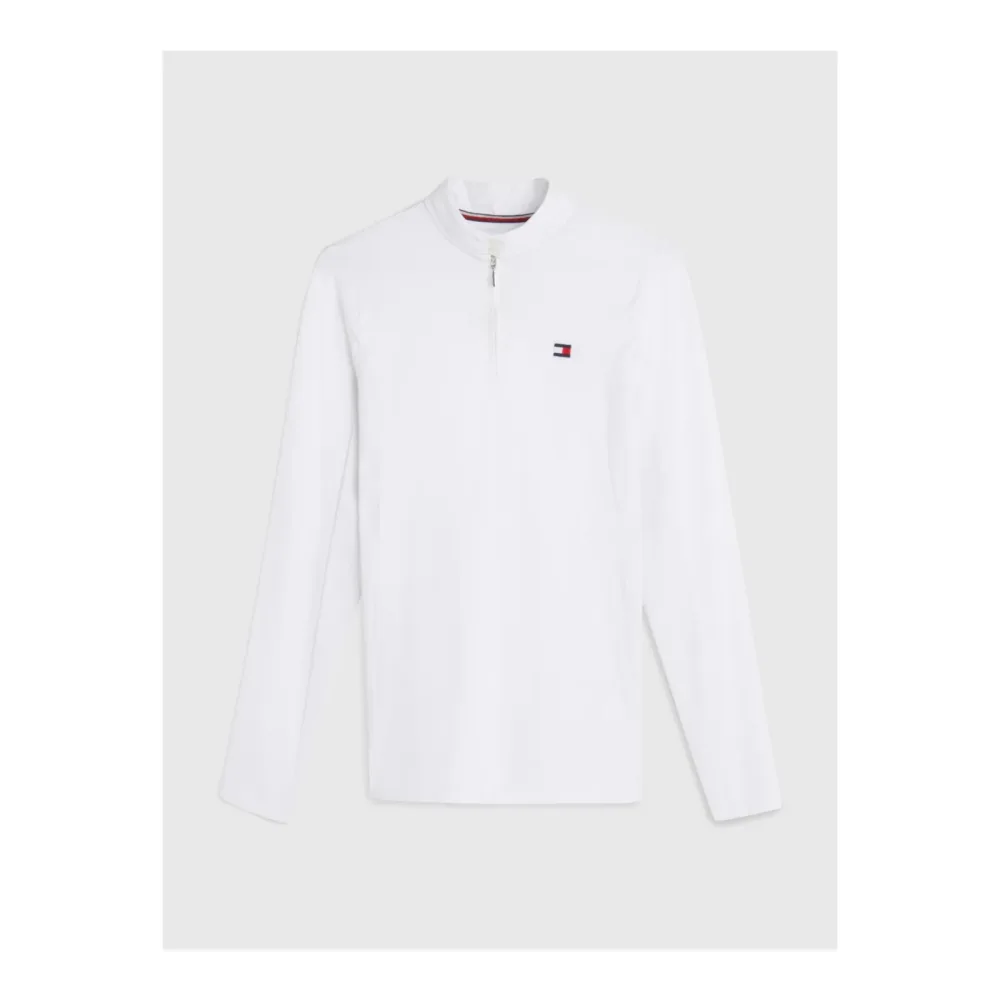 Tommy Hilfiger Equestrian Turniershirt  Fresh Air' Performance Langarm Damen - Th Optic White -  Grösse: L