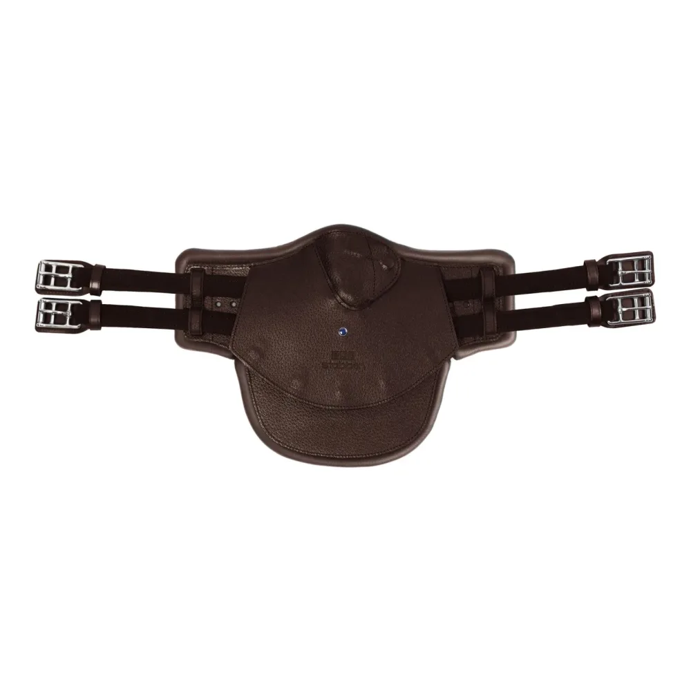 Stübben Equi-Soft Stollenschutzgurt inkl. Lederpolster - ebony - Braun -  Farbe: Braun, Sattelgurtlänge: 55 cm