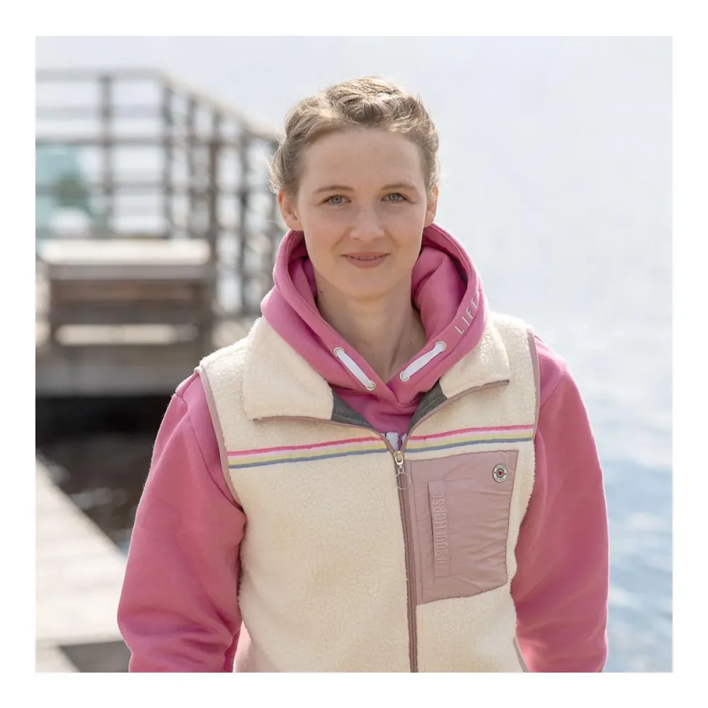 Soulhorse Teddyfleece Weste Rainbow Unicorn - Cream/Rose -  Grösse: XL, Farbe: Cream/Rose