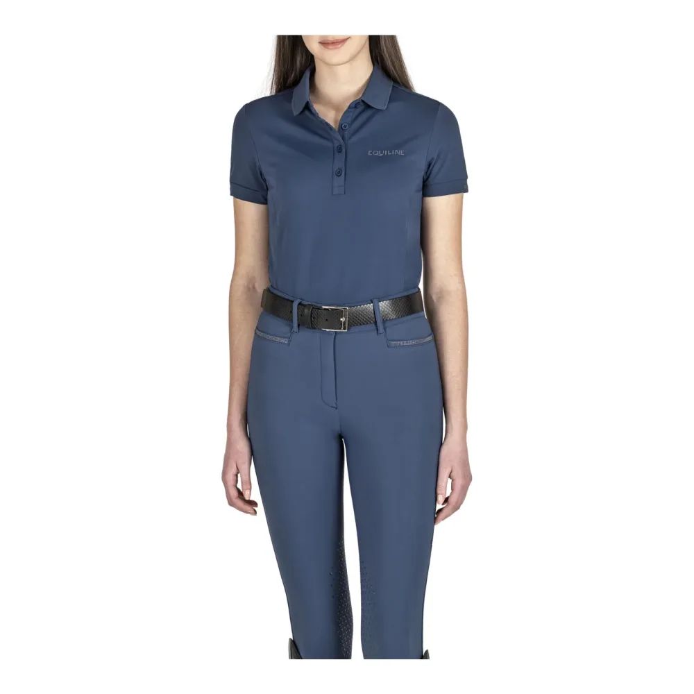 Equiline Polo Shirt Evae M/C Damen - Diplomatic Blue -  Grösse Bekleidung Damen: XS