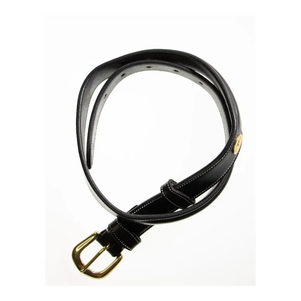 Dy'on Ledergürtel Fancy - schwarz Farbe: Schwarz, Länge Damen/Herrengürtel: 75 cm