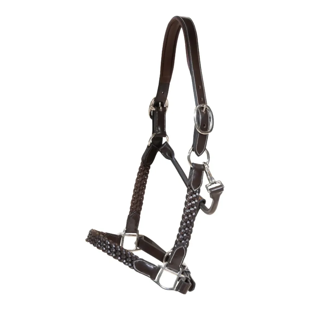 Dy'on Halfter Plaited - Braun -  Farbe: Braun, Grösse Zaum: Pony