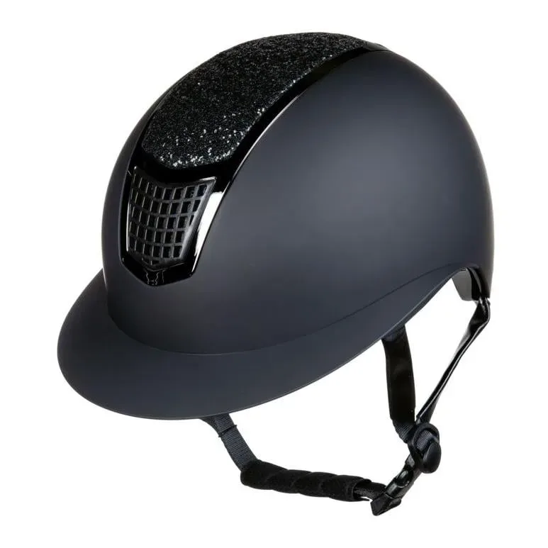 HKM Reithelm Glamour Shield - Schwarz/Schwarz -  Reithelmgrössen: 56-58, Farbe: Schwarz/Schwarz